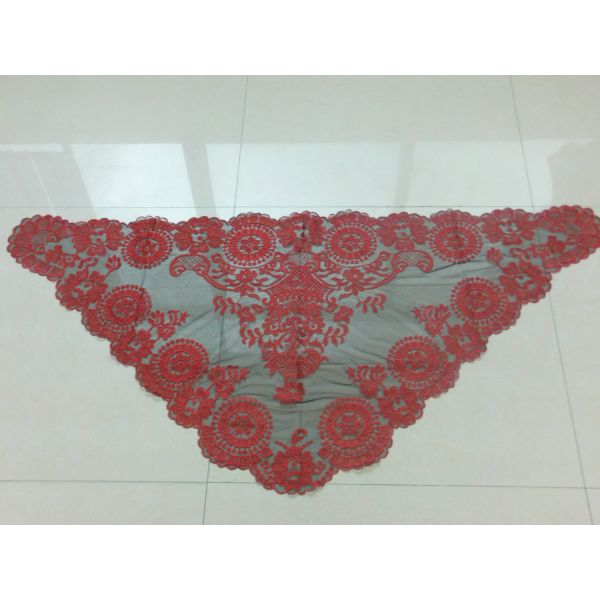 Red Ivory veil lace mantilla Catholic church chapel headcovering Mass