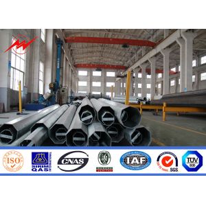 Q345 Hot Dip Galvanized Steel Pole For Power Distribution Transmission Tower