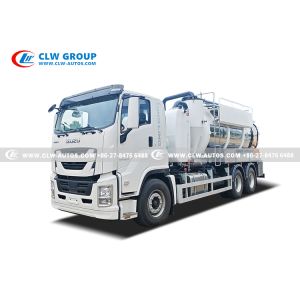 China Isuzu Giga 6x4 Vacuum Suction Truck for High-Pressure Flushing Blockage Removal and Fast Extraction of Sludge and Debris on sale