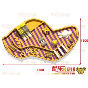 Customized Irregular Shape Inflatable Castle ( Yellow & Purple )
