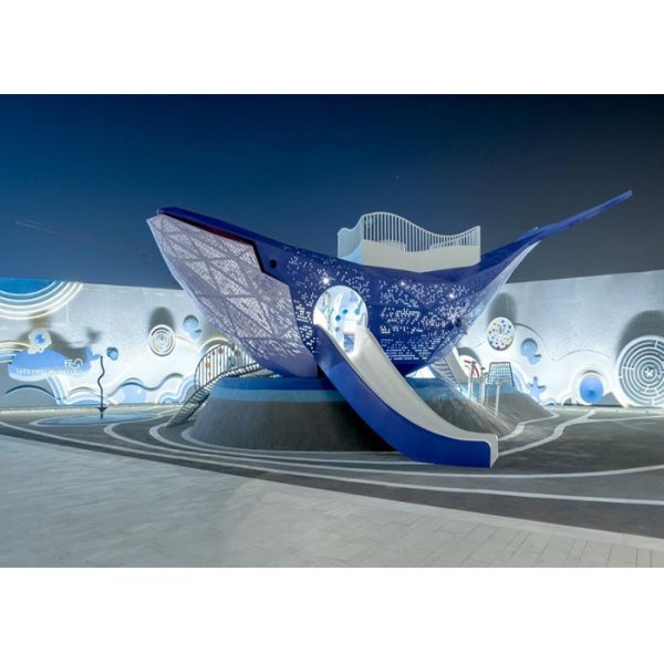 Buy Sea Theme Shrimp Whale Playground Artistic Outdoor Playground Equipment at wholesale prices