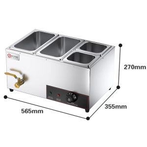 Restaurant Hotel Catering Equipment Stainless Steel Glass Food Warmer Buffet