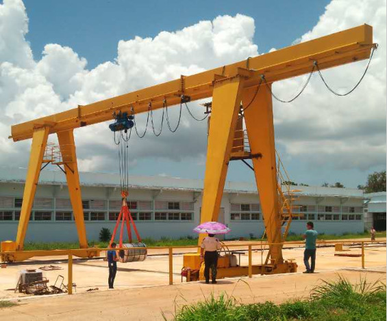 Buy Moving Trolley Single Girder Gantry Crane 5 Ton Electric Hoist at wholesale prices