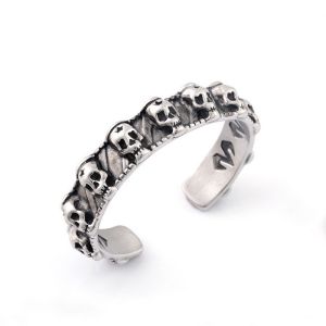 Retro skull bracelet for men, niche design, trendy and fashionable men's