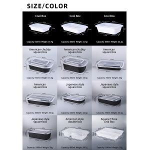 Clear PP Disposable Plastic Food Containers Reusable And Microwaveable