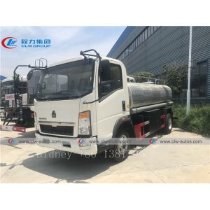 China Sinotruk Howo 5cbm SUS304 Tank Water Delivery Truck on sale