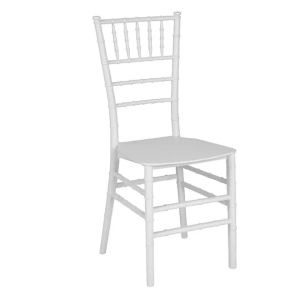 White Plastic Chiavari Banquet Chair Hotel Furniture 41x38x90cm