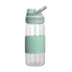 480ml High quality and convenient Leakproof BPA Free Glass Water Bottle with