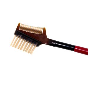 Pink Handle Single Angled Eyebrow Brush With Black , 110mm Length