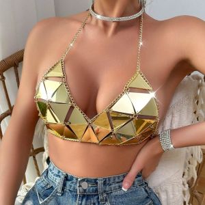 Sequin Mirror Bustier body chain
