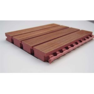 China 18mm Thickness Wooden Grooved Acoustic Panel For Music Room Easy Installing on sale