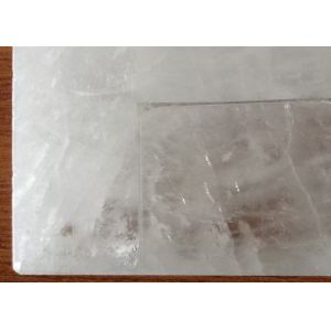 Translucent Crystal Quartz Stone , Luxury Semi Precious Slabs Customized Shape