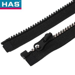 Lightweight Plastic Slider Zipper Black Grey Two Way Invisible Zipper