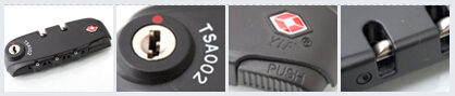 3-digit TSA luggage zipper lock