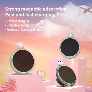 Iphone Wireless Charger Crystal Ambient Light Design Magnetic Stable Car