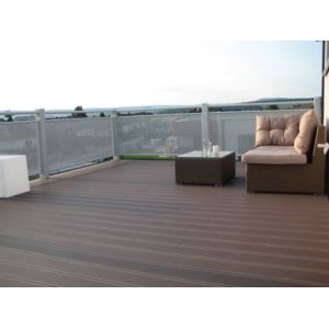 Quality Natural Feel Composite Timber Decking , Fully - Recycled Plastic Lumber Decking for sale