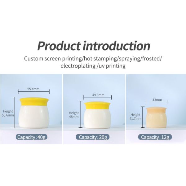 Silk Printing 15ml Perfume Bottle 12g 20g 40g Empty PP Plastic Jar for Cosmetic