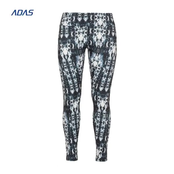 160g Allover Printed Embroidery Gym Fitness Wear Yoga Workout Tights For Women