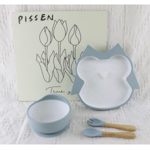 BPA Free Infant Silicone Feeding Plate Waterproof With Suction Bottom