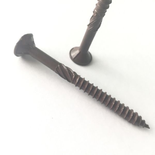Buy Knurled Torx Socket Flat Head AISI 410 Stainless Steel Decking Screws Brown Organic Coated U Type at wholesale prices