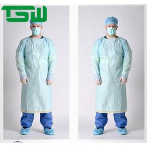Long Sleeve Anti Blood Disposable Protective Gowns With Thumb Hole