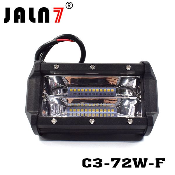 LED Light Bar JALN7 72W 3Rows Flood LED Driving Lamp Super Bright Off Road Lights LED Work Light Boat Jeep