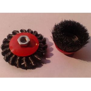 115mm M14 Bevel Brush Knot Wire Steel Wire Brush for Weld Cleaning Rough Surface