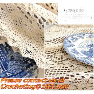 Crocheted Applepine flower Table cloth, table cover, handmade crochet, blanket,