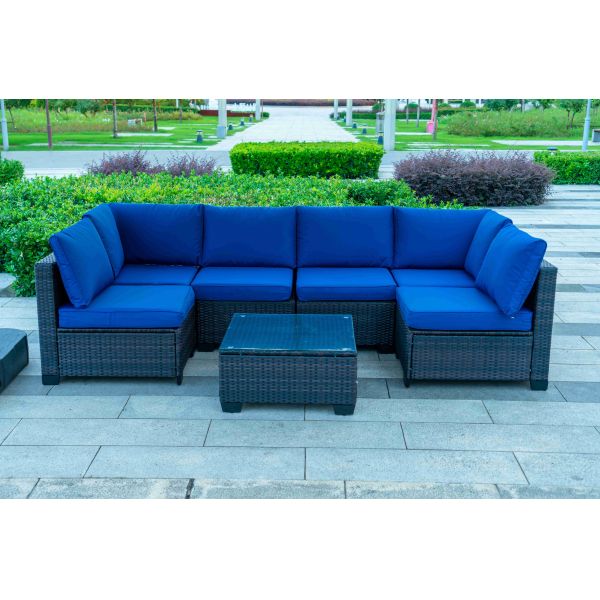 Garden Sofa Set Outdoor Furniture Steel Modern Sofa Dining Residential Multifunctional Plastic Rattan Patio Luxury