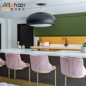 Pure Acrylic Countertop Gold Kitchen Cabinet Handles With Modern Design And Flip