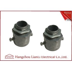Quality Aluminum Die Casting Flexible Conduit Adaptor With Screws / Locknut , Polishing Finish for sale