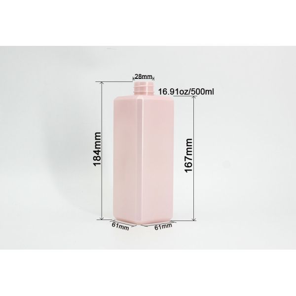 Pink Square 54.8g 16.9oz Shampoo Pump Bottles