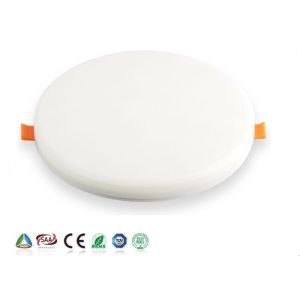Round Plastic LED Slim Panel Light 18W 1800LM 80Ra Warm White ROHS