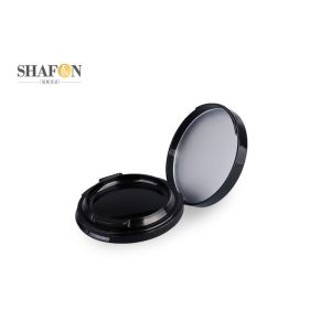 Black ABS Empty Cushion Foundation Case , Refillable Cosmetic Compact Packaging