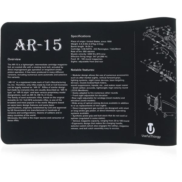 Rubber Gun Cleaner Mat Gun Mat Double Thickness Cleaner Mat Sized 12"" X36 Inches