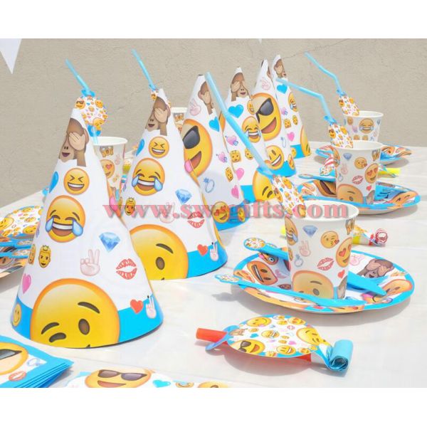 Emoji Smile Cry Kids Birthday Party Decoration Set Party Supplies Baby Birthday Party Pack event party supplies