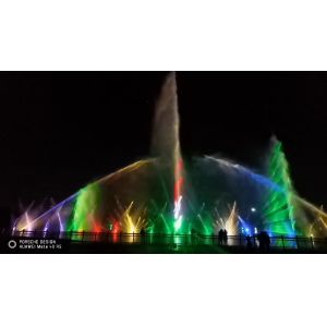 Garden RGB LED Light Floating Dancing Musical Water Fountain