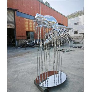 Polished Stainless Steel Abstract Frog,Animal Garden Ornaments