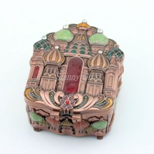 Quality Antique Brass Metal Jewelry Box for sale