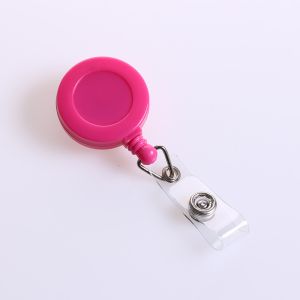 Deyi Round Retractable Plastic Badge Reel With Alligator Clip for Nurses Cute