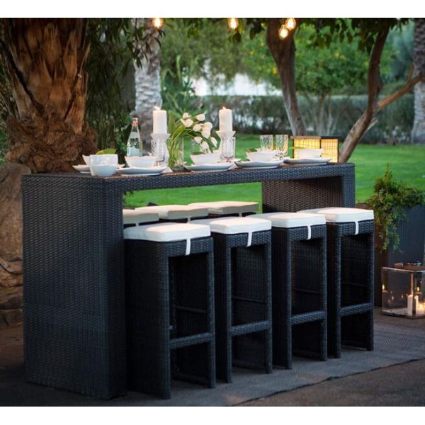 Leisure Aluminium Outdoor Garden PE Rattan wicker chair patio Backyard table and chairs