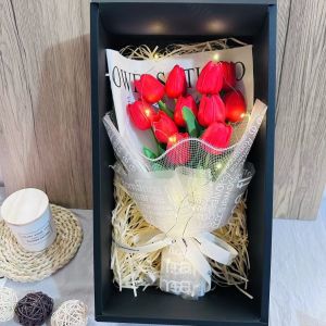 Christmas rose and tulip artificial flower bouquet confession birthday gift