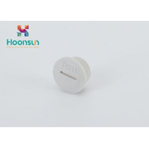 Nylon Cable Gland Accessories PG11 Water Proof IP 54 White Color Plugs