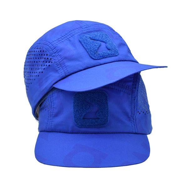 Buy Cotton Nylon Polyester 5 Panel Camper Hat With Medium Brim Length And Lining at wholesale prices