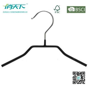 Betterall Superior Black PVC Metal Hanger with Non-slip Clips