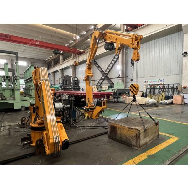 Two 0.8T7M Hydraulic Knuckle and Foldable Boom Crane