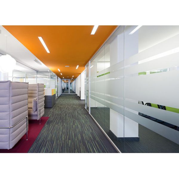 Isolation Parameters 42db+- Double 12+12mm Glass Partition Wall With Frosted