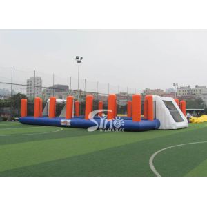 China Green Soap Inflatable Football Pitch Hire Kids N Adults Outdoor Football Training Sport on sale