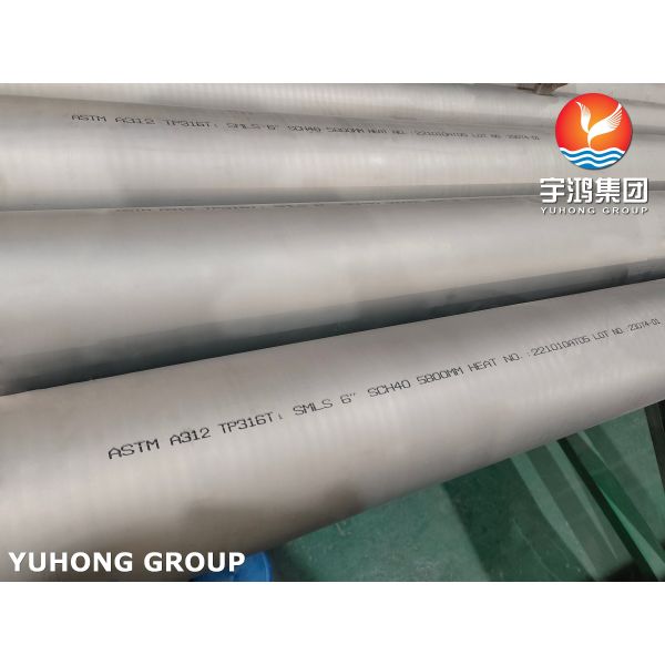 ASTM A312 TP316Ti, UNS S31635 Stainless Steel Seamless Pipes For Petrochemical Applications