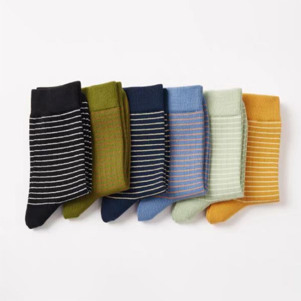 Custom Striped Vintage Soft Bamboo Cotton Crew Socks